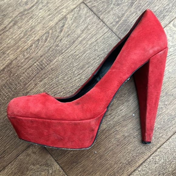 Dolce vita red suede heel 8 - Picture 6 of 7
